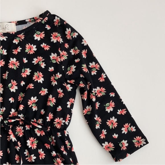 Girls Floral Long Sleeve Dress - Picture 3 of 5